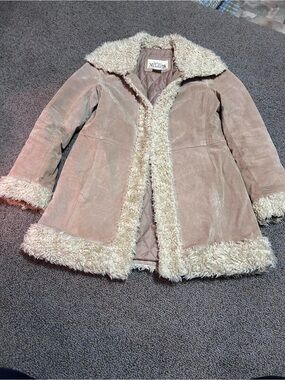 Vintage Y2K New York Classics Leather Coat Size Medium